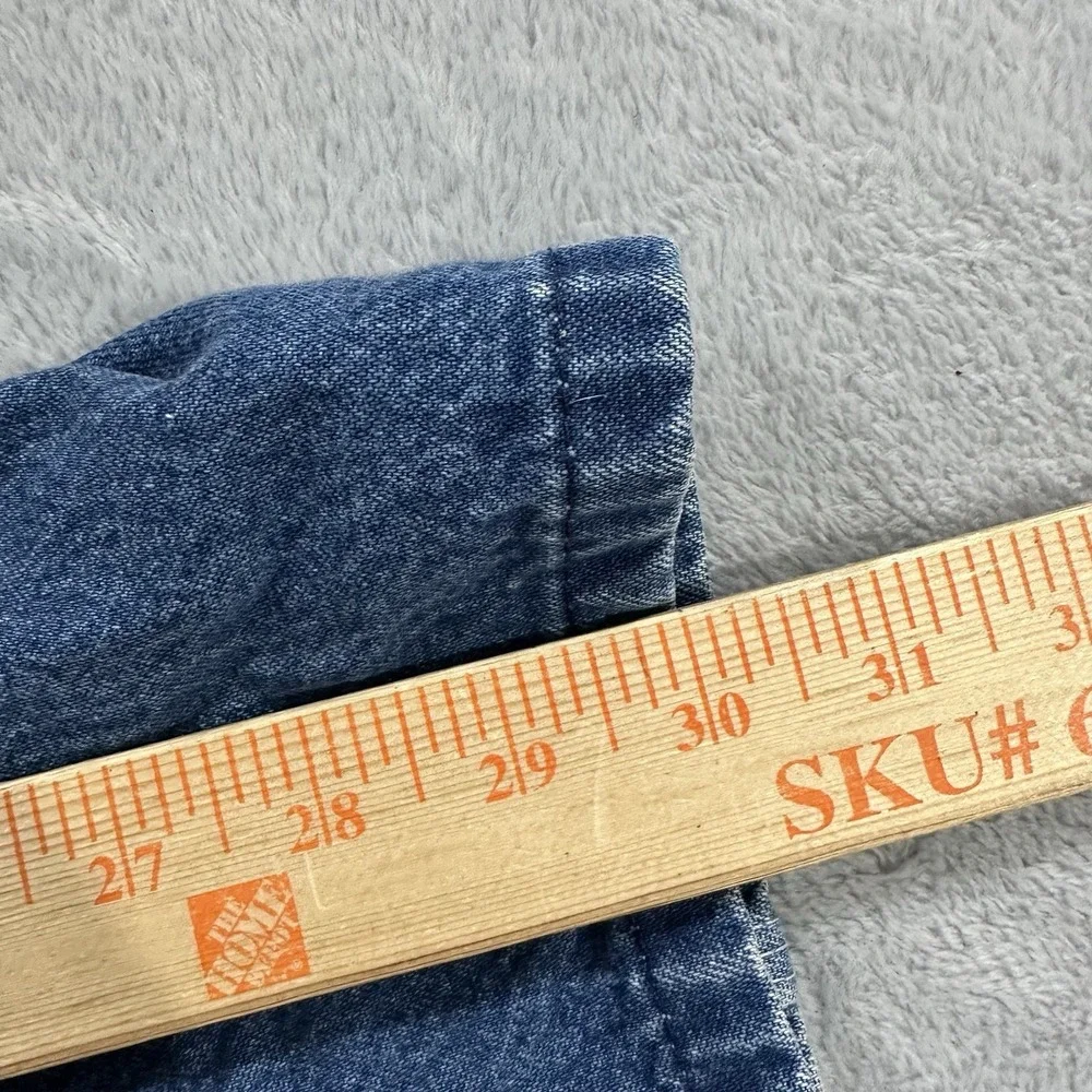 Key Workwear Denim Bib Overalls 40x30 Blue Baggy Heavyweight Casual